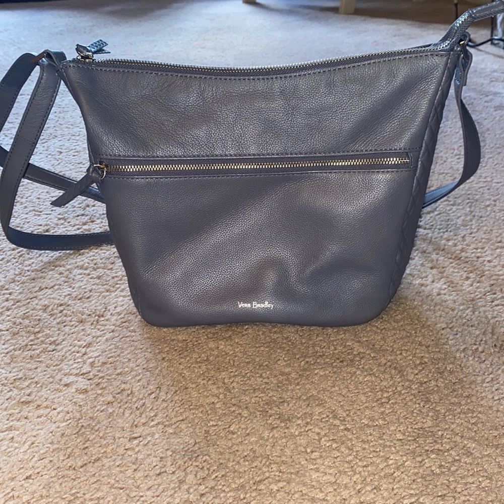 Vera Bradley Blue/Gray Leather Crossbody